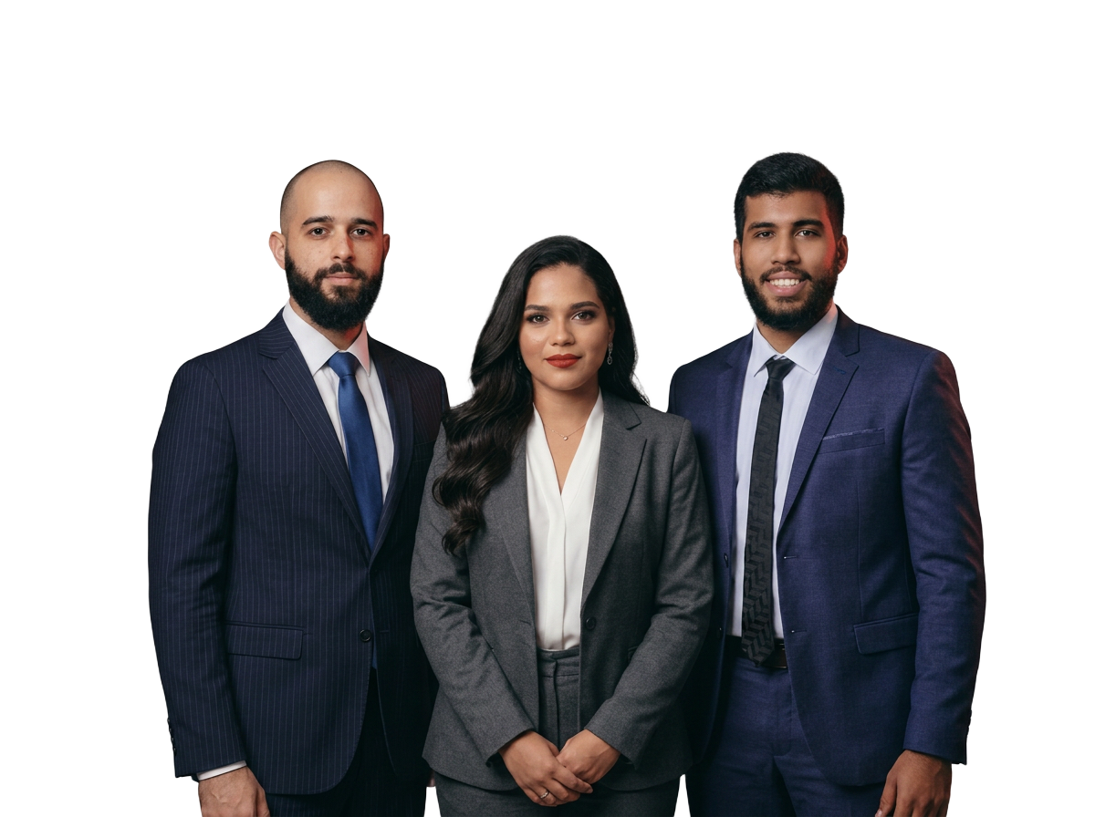Equipe DLM Advogados — Dafne, Mateus, Lucas